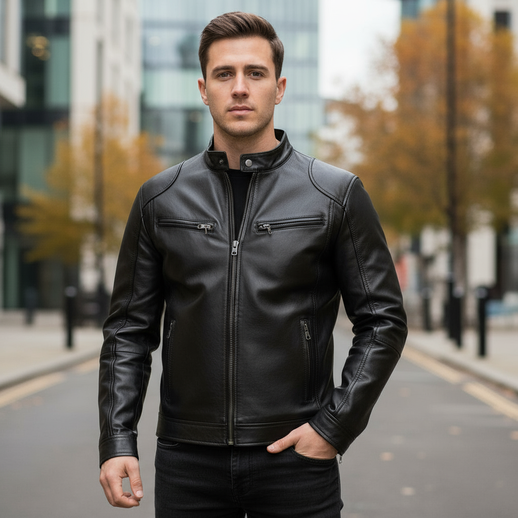 Sena – Men’s Biker Jacket | Vegan Leather, Casual Fit