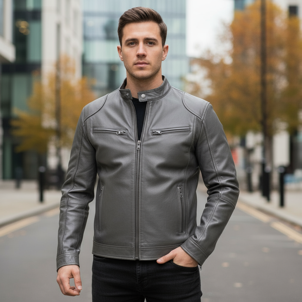 Sena – Men’s Biker Jacket | Vegan Leather, Casual Fit