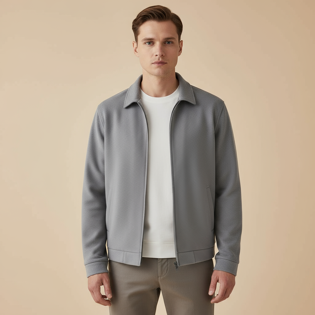 Sena – Men’s Jacket | Polyester Blend, Minimalist Design