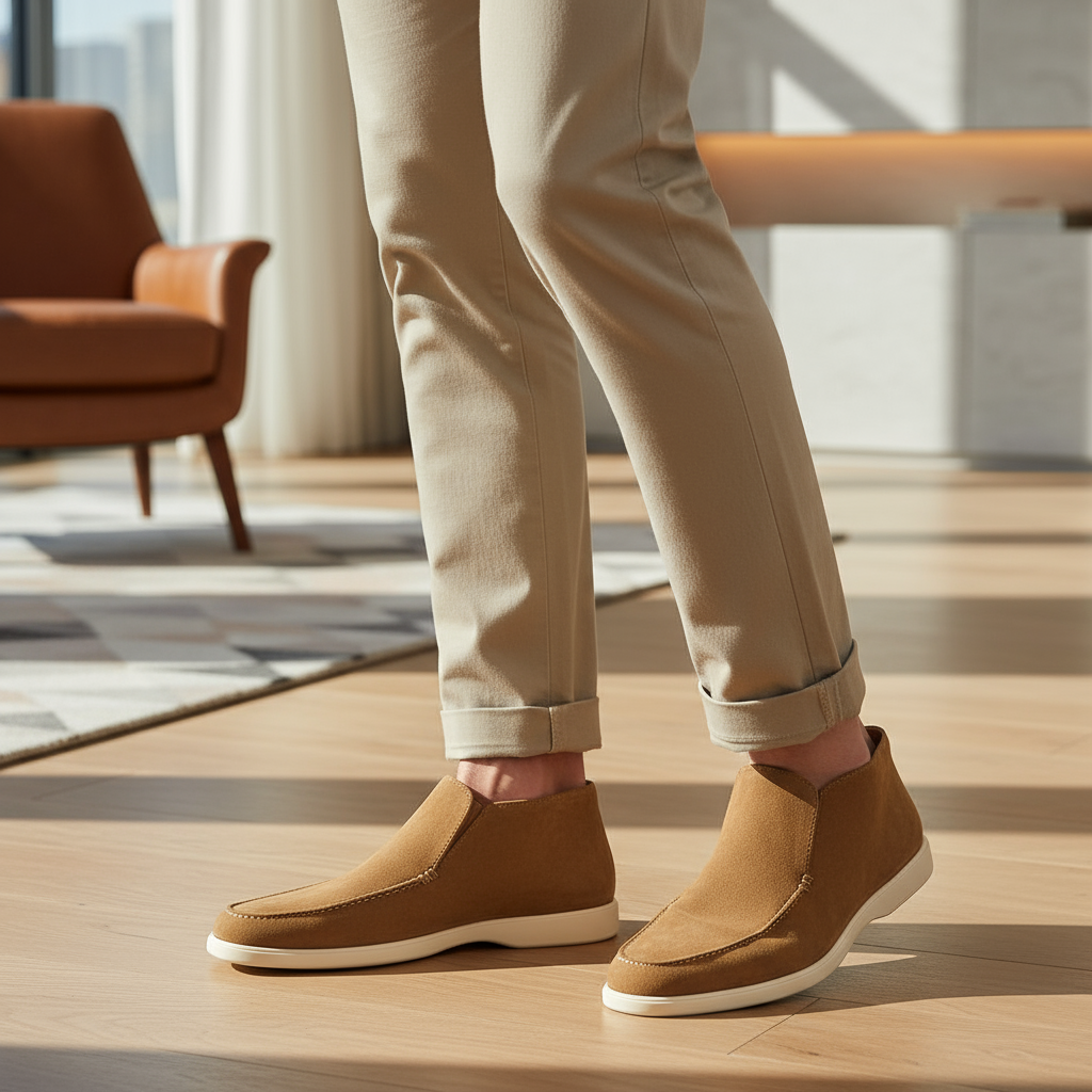 Sena – Men’s Loafers | Ankle-High Suede, Minimalist Design 1