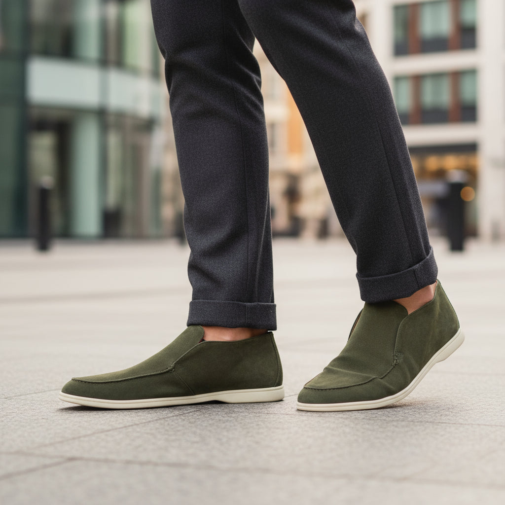Sena – Men’s Loafers | Calfskin Suede, Hand-Stitched Design 5