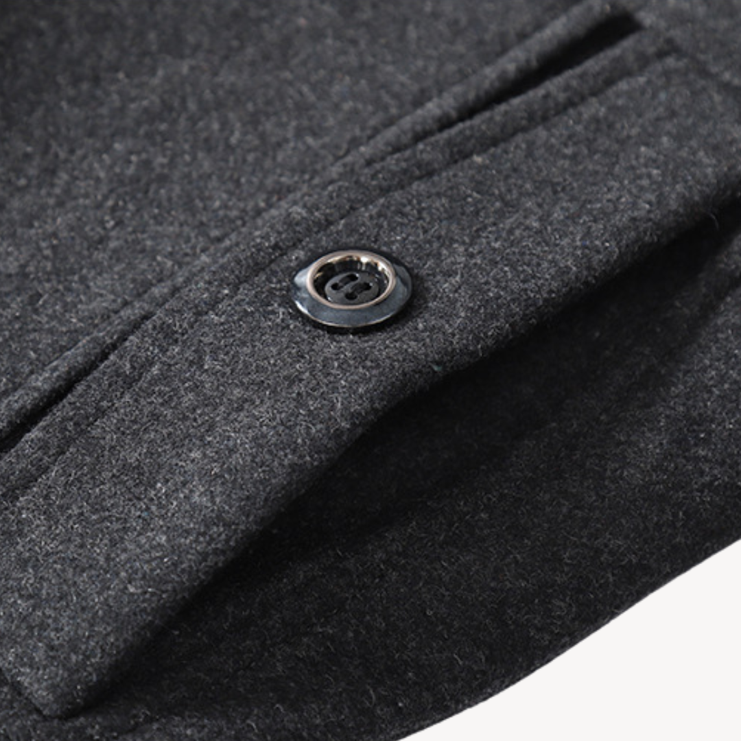 Sena – Men’s Peacoat | Wool Blend, Tailored Fit, Classic Design 8
