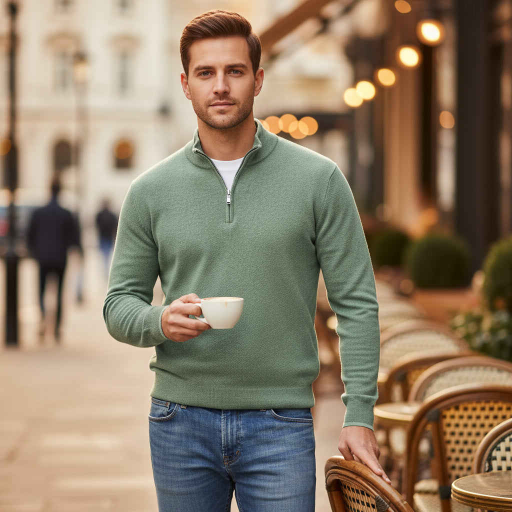 Sena – Men’s Pullover | Soft Cotton Blend, V-Neck Regular Fit 2