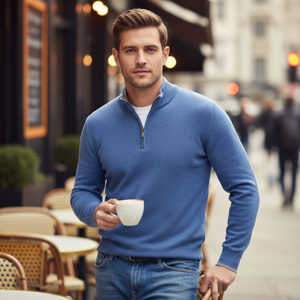 Sena – Men’s Pullover | Soft Cotton Blend, V-Neck Regular Fit 3