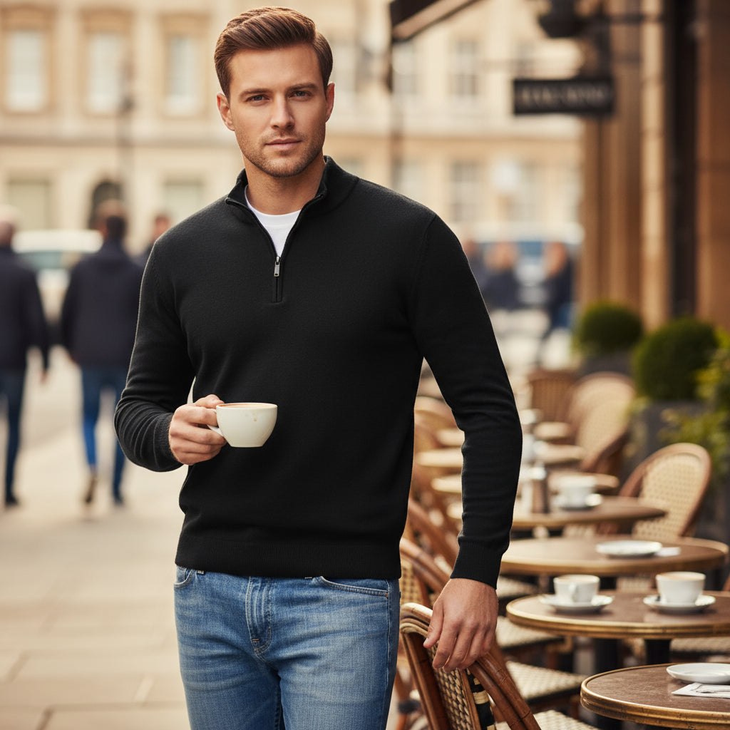 Sena – Men’s Pullover | Soft Cotton Blend, V-Neck Regular Fit 4