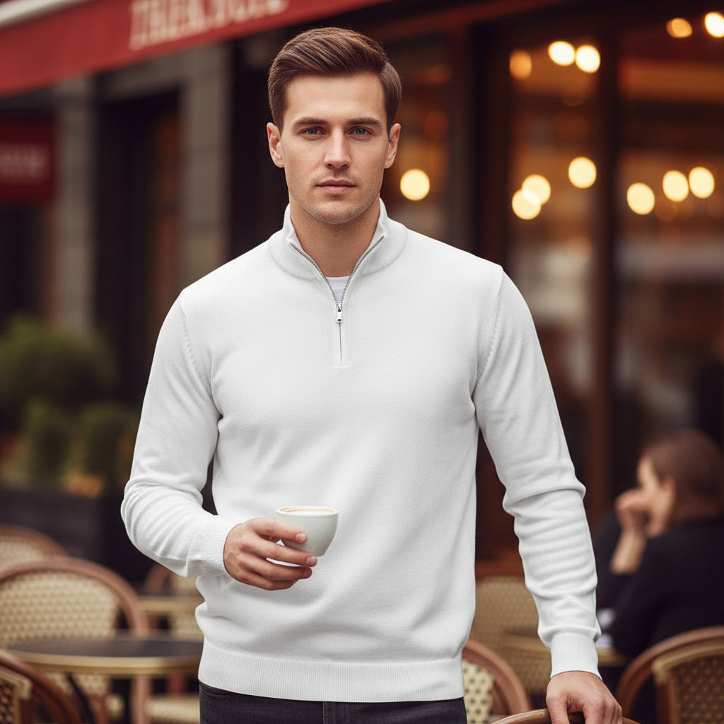 Sena – Men’s Pullover | Soft Cotton Blend, V-Neck Regular Fit 5