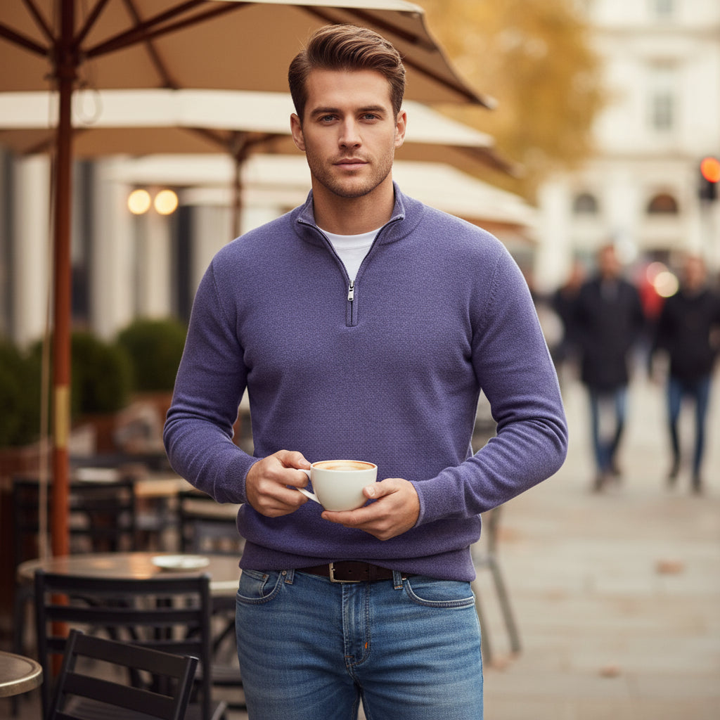 Sena – Men’s Pullover | Soft Cotton Blend, V-Neck Regular Fit 7