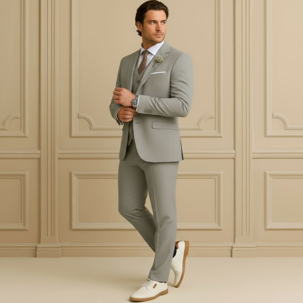 Sena – Men’s Suit | 3-Piece Slim Fit, Timeless Design for Weddings and Formal Events 3