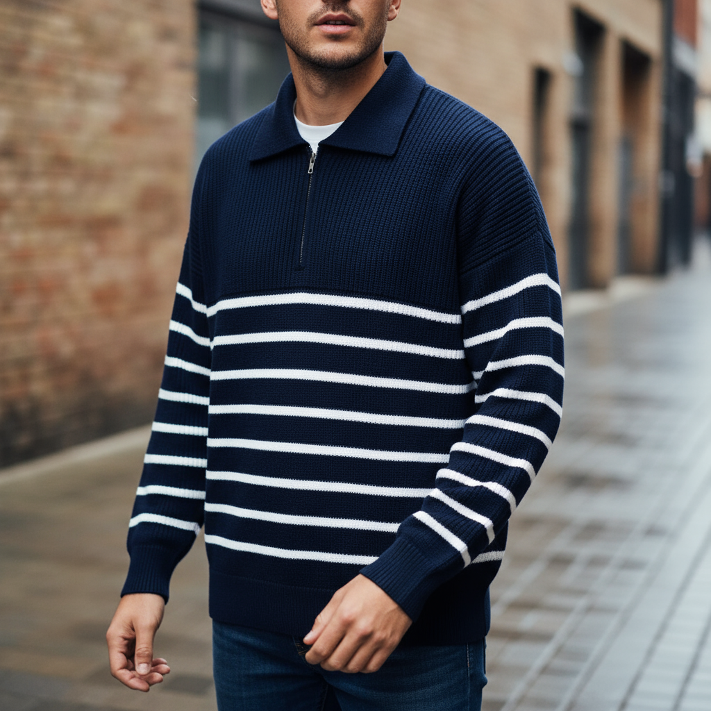 Sena – Men’s Sweater | Quarter Zip, Comfortable Fit 2