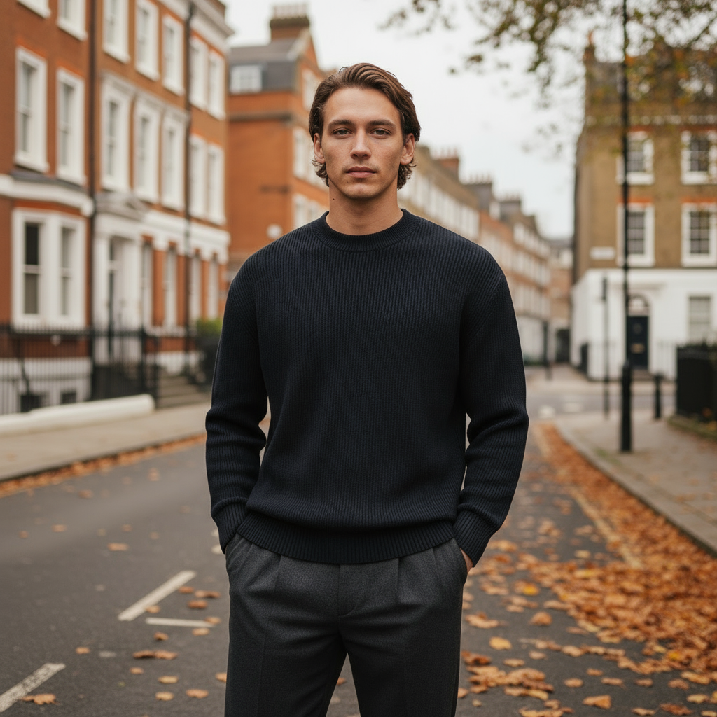 Sena – Men’s Sweater | Ribbed O-neck, Soft Fit, Comfortable Fabric 6