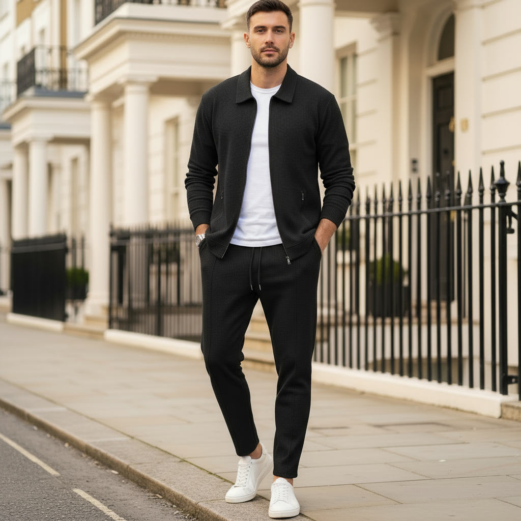 Sena – Men’s Tracksuit Set | Waffle Texture, Comfortable Fit