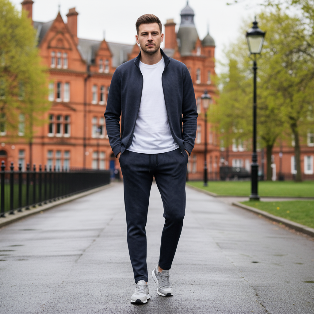 Sena – Men’s Tracksuit | Breathable Synthetic Fabric, Modern Fit 1