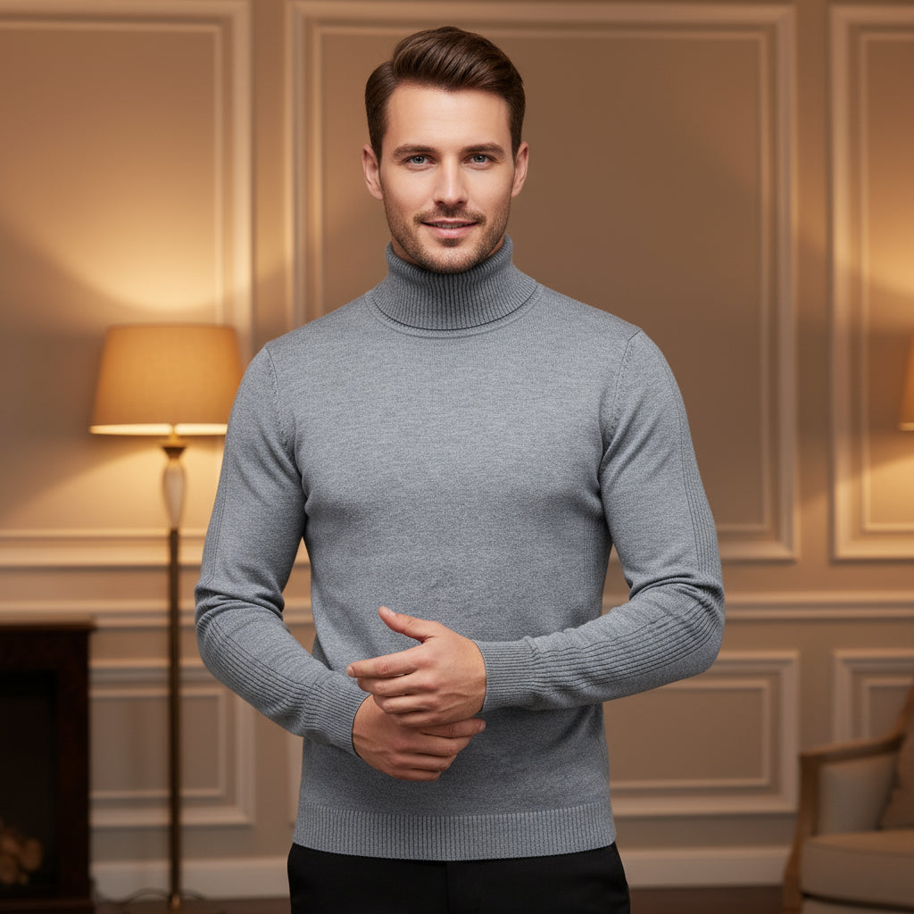 Sena – Men’s Turtleneck Sweater | Soft Fabric, Comfortable Fit 12