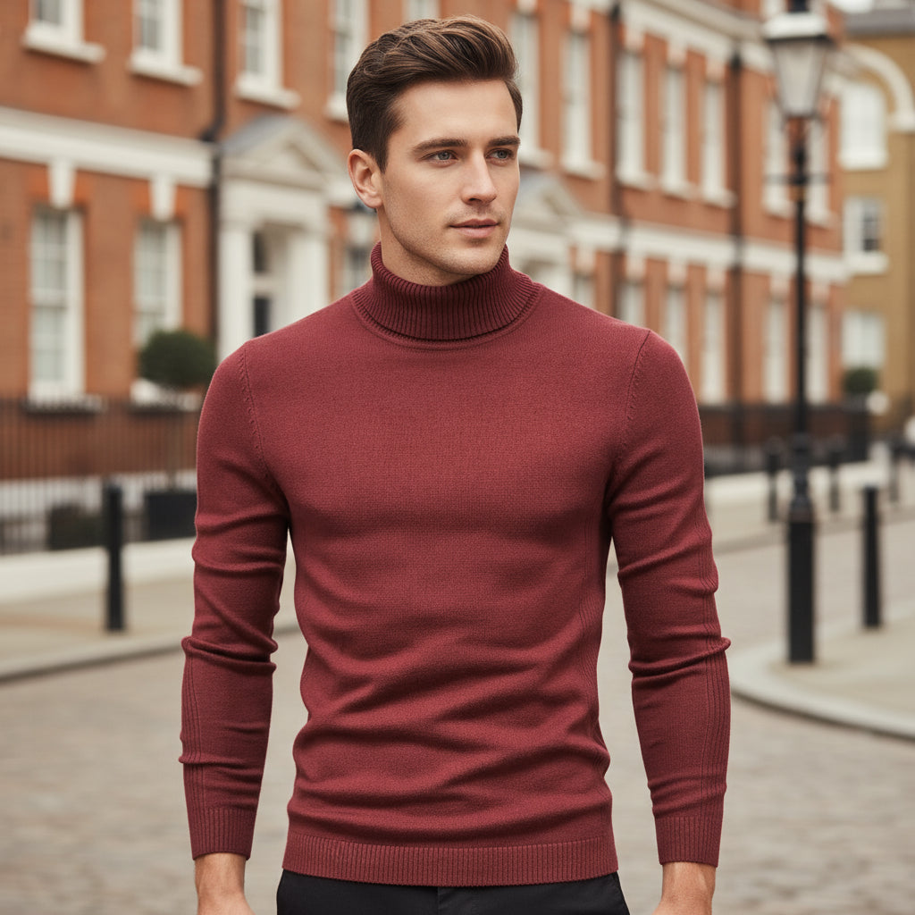 Sena – Men’s Turtleneck | Soft Knit, Slim Fit 7
