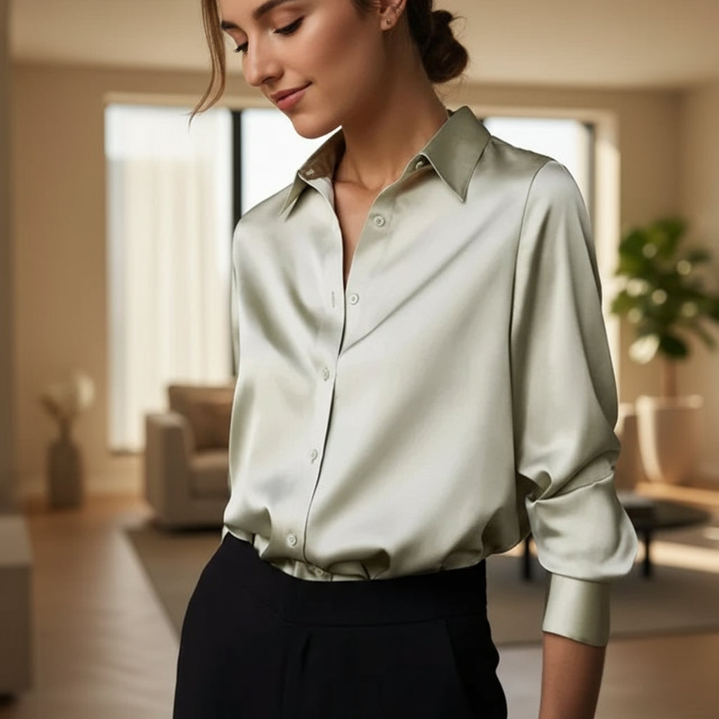 Sena – Women’s Blouse | Loose Satin, Elegant Design 0