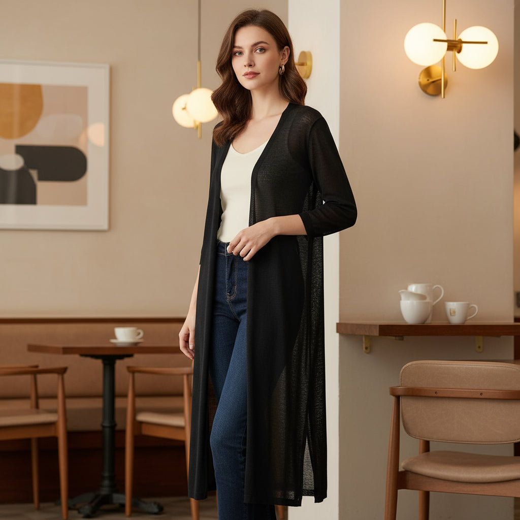 Sena – Women’s Cardigan | Lightweight Knit, Open Front 10
