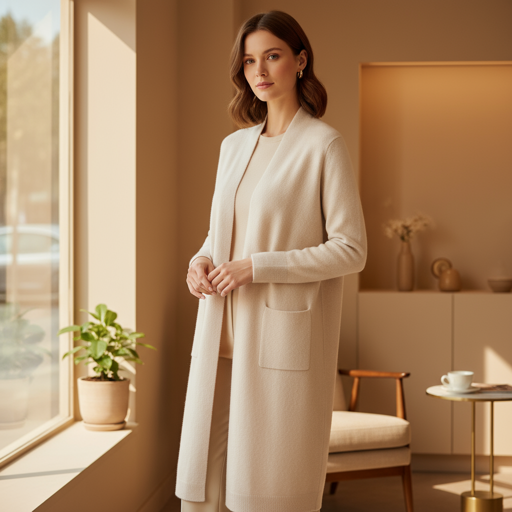 Sena – Women’s Cardigan | Open Front Long Fit, Lightweight Fabric 0
