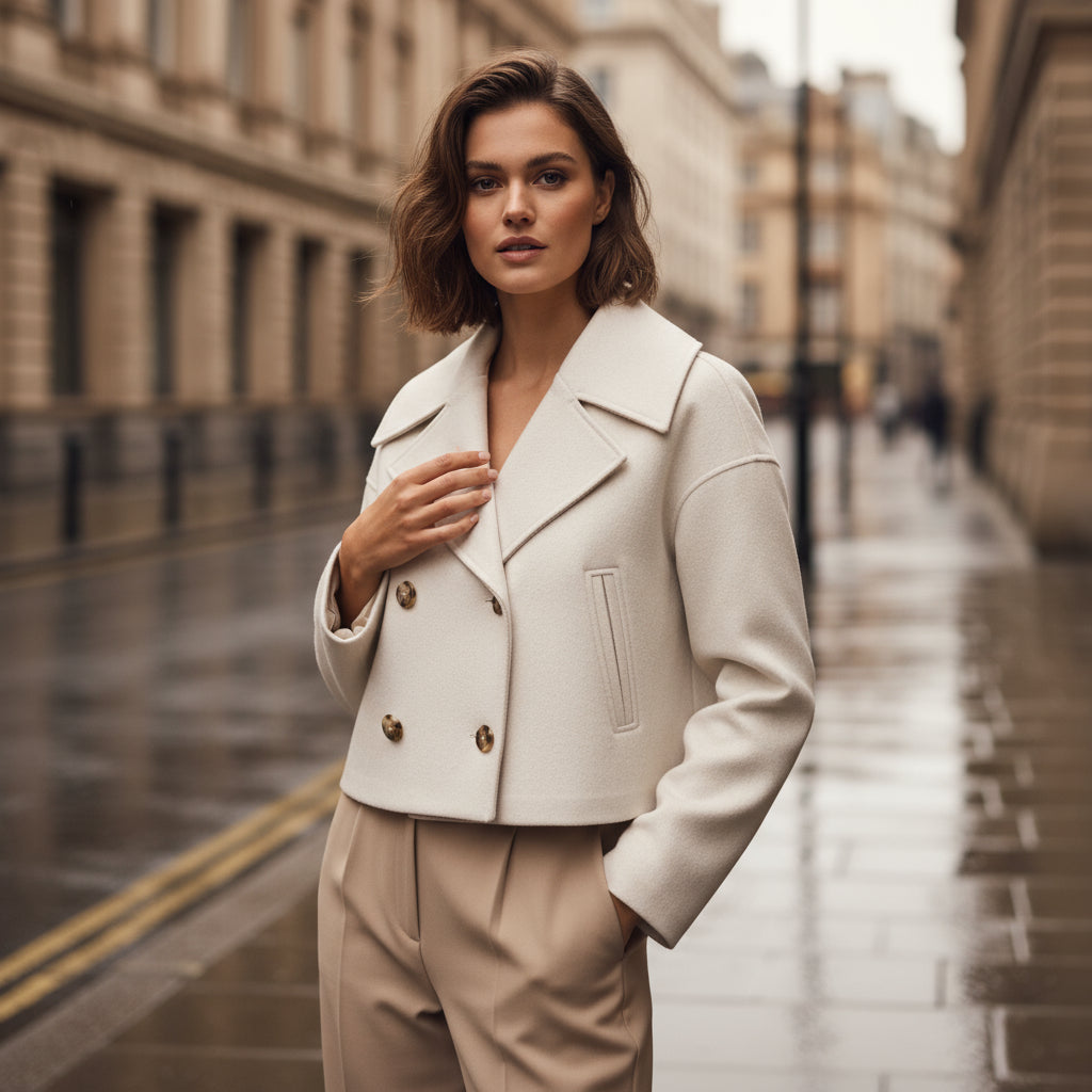 Sena – Women’s Jacket | Cropped Double-Breasted Design 0