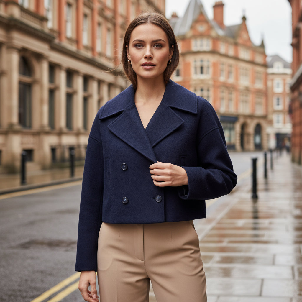 Sena – Women’s Jacket | Cropped Double-Breasted Design 12