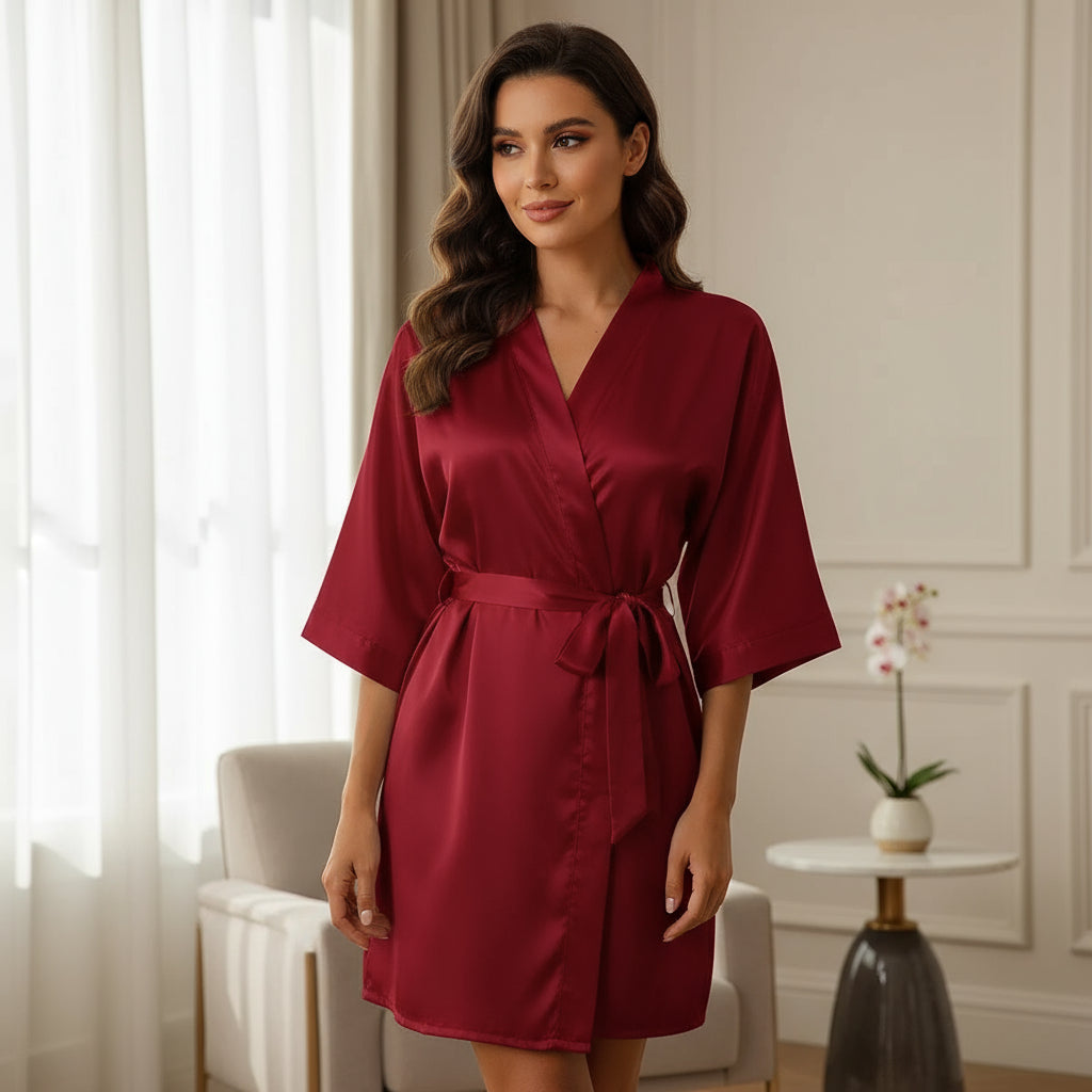 Sena – Women’s Kimono | Lightweight Satin, Elegant Fit 9