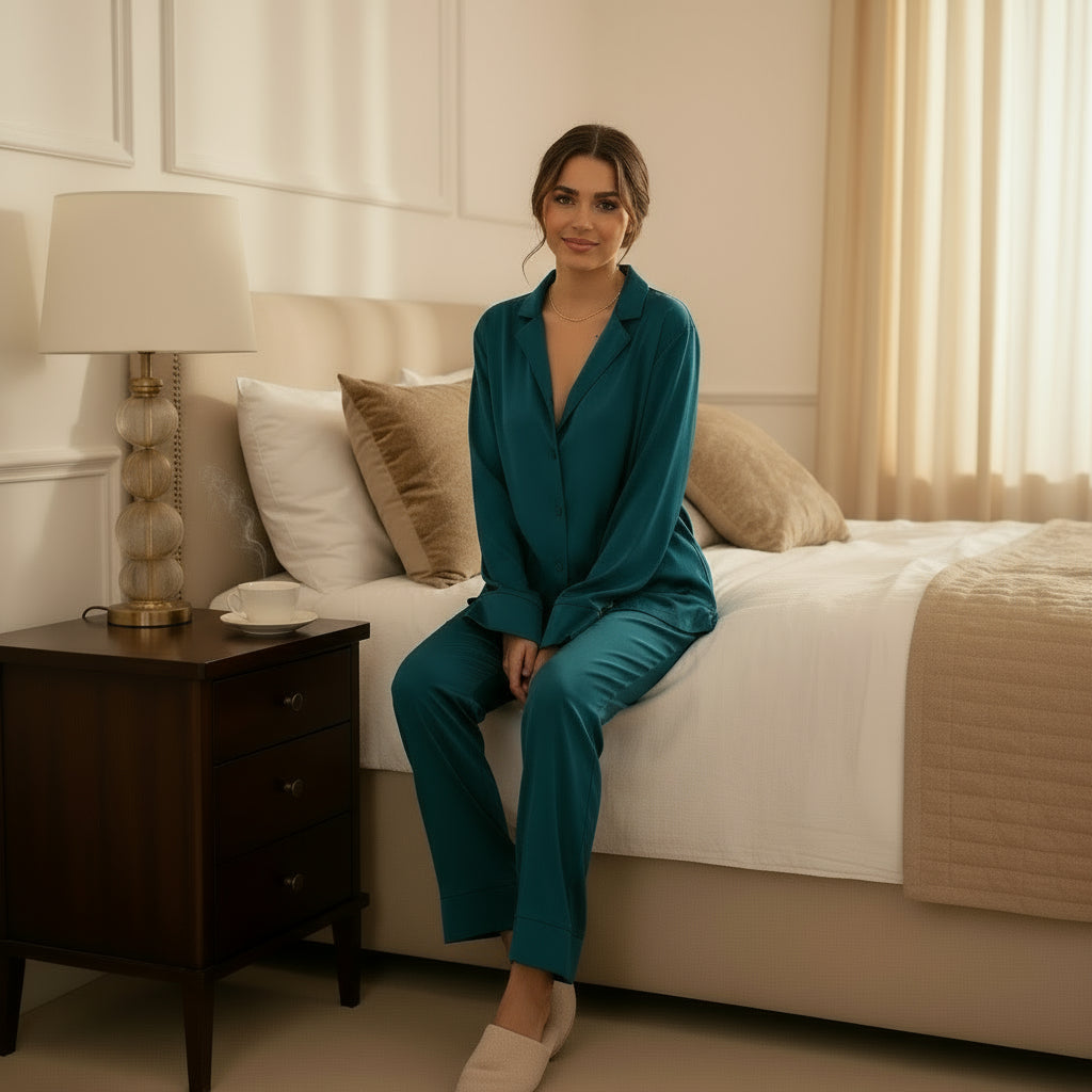 Sena – Women’s Pajama Set | Hypoallergenic Satin, Soft Touch 4