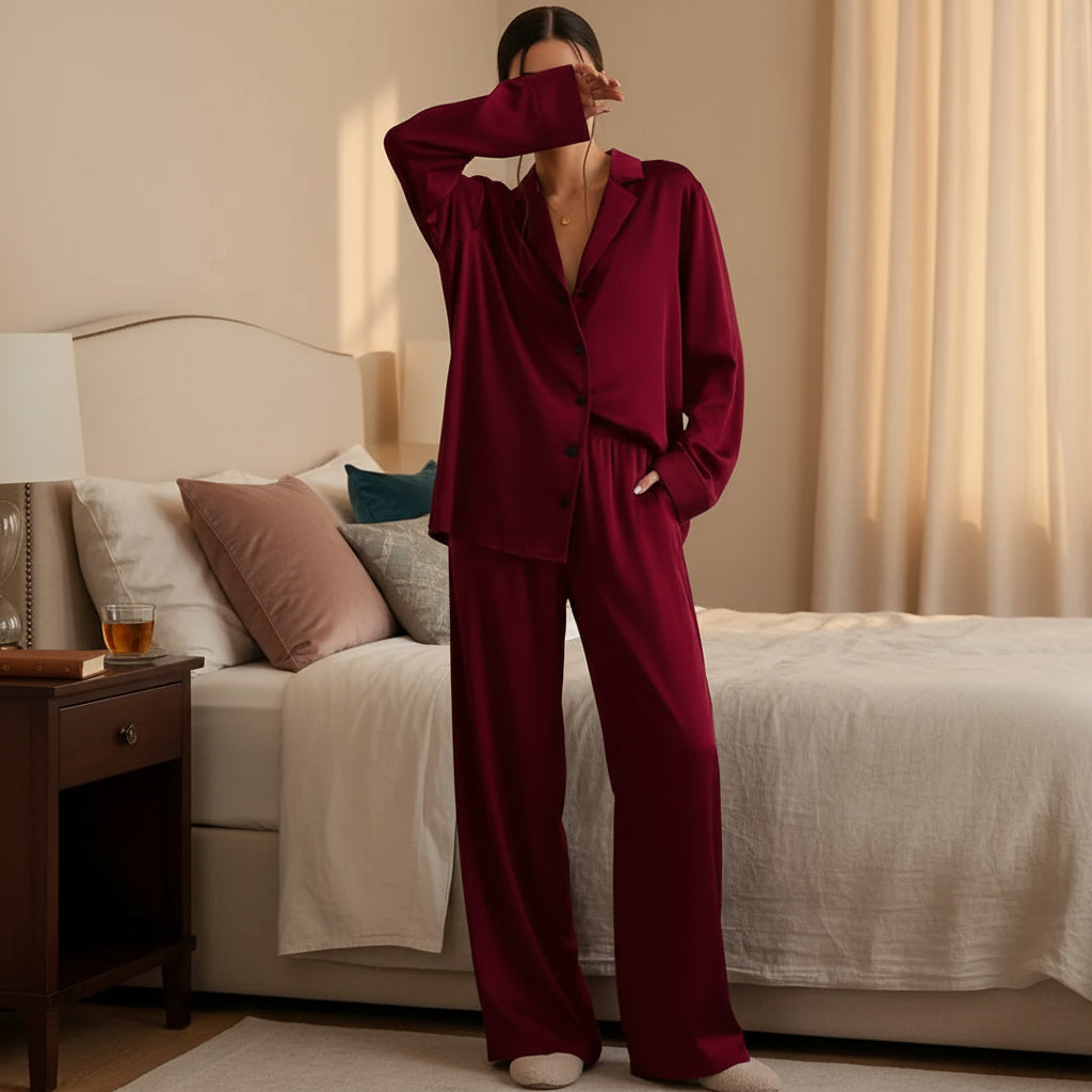 Sena – Women’s Pajama Set | Hypoallergenic Satin, Soft Touch 8