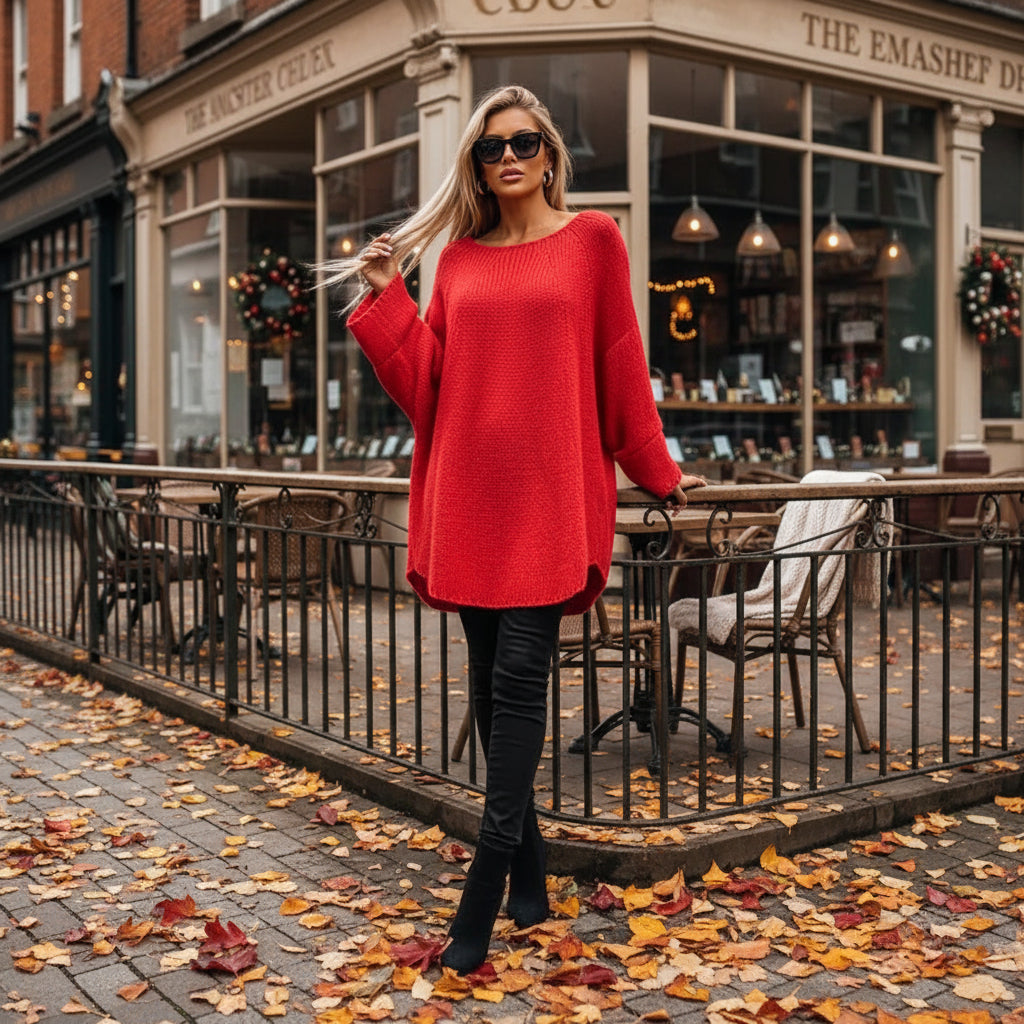 Sena – Women’s Sweater | Chunky Knit, Oversized Fit, Modern Boat Neck 2