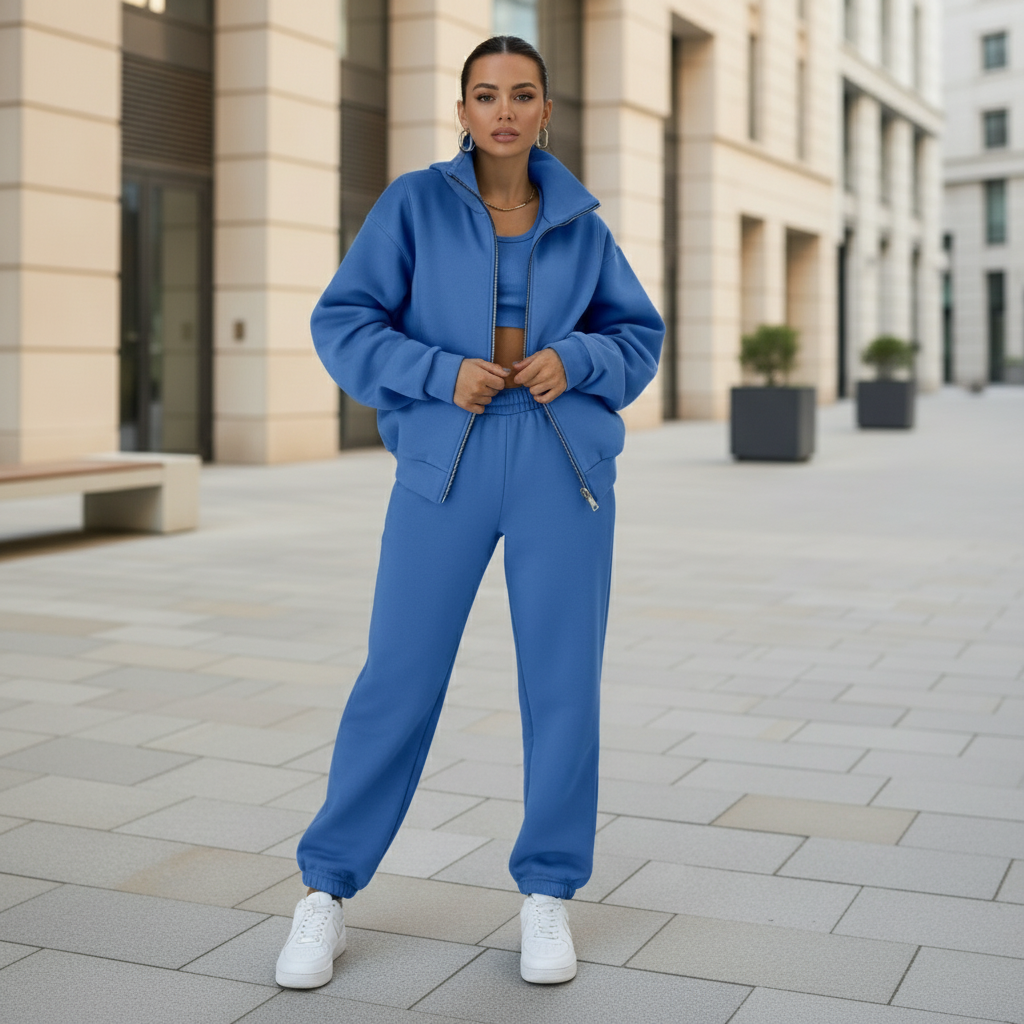 Sena – Women’s Tracksuit | Soft Fabric Blend, Loose Fit, Half-Zip Cardigan 6