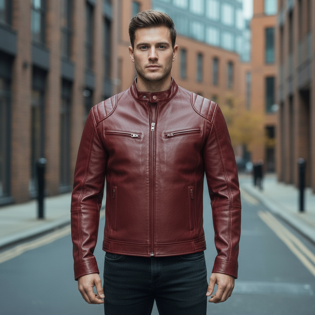 Sena – Men’s Biker Jacket | Vegan Leather, Casual Fit