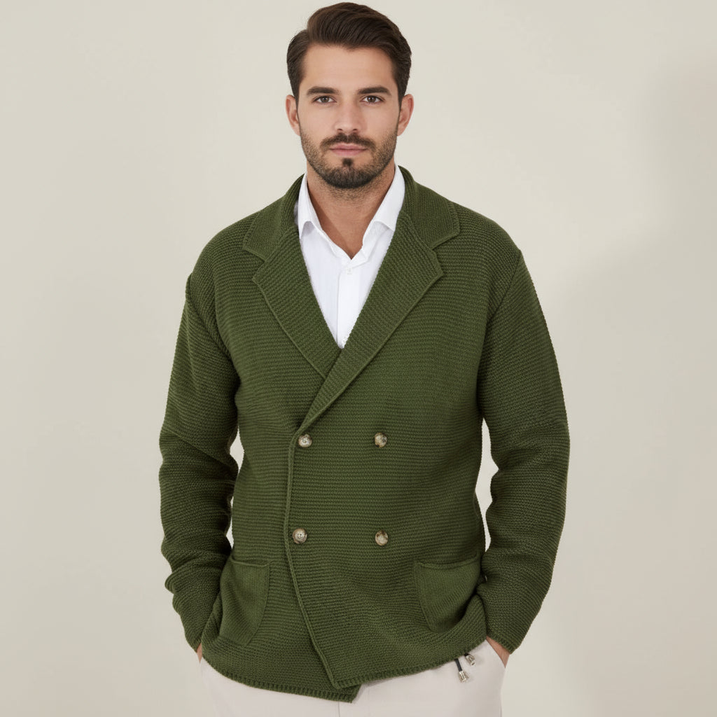 Sena – Men’s Cardigan | Double-Breasted Acrylic Blend, Blazer Style 3