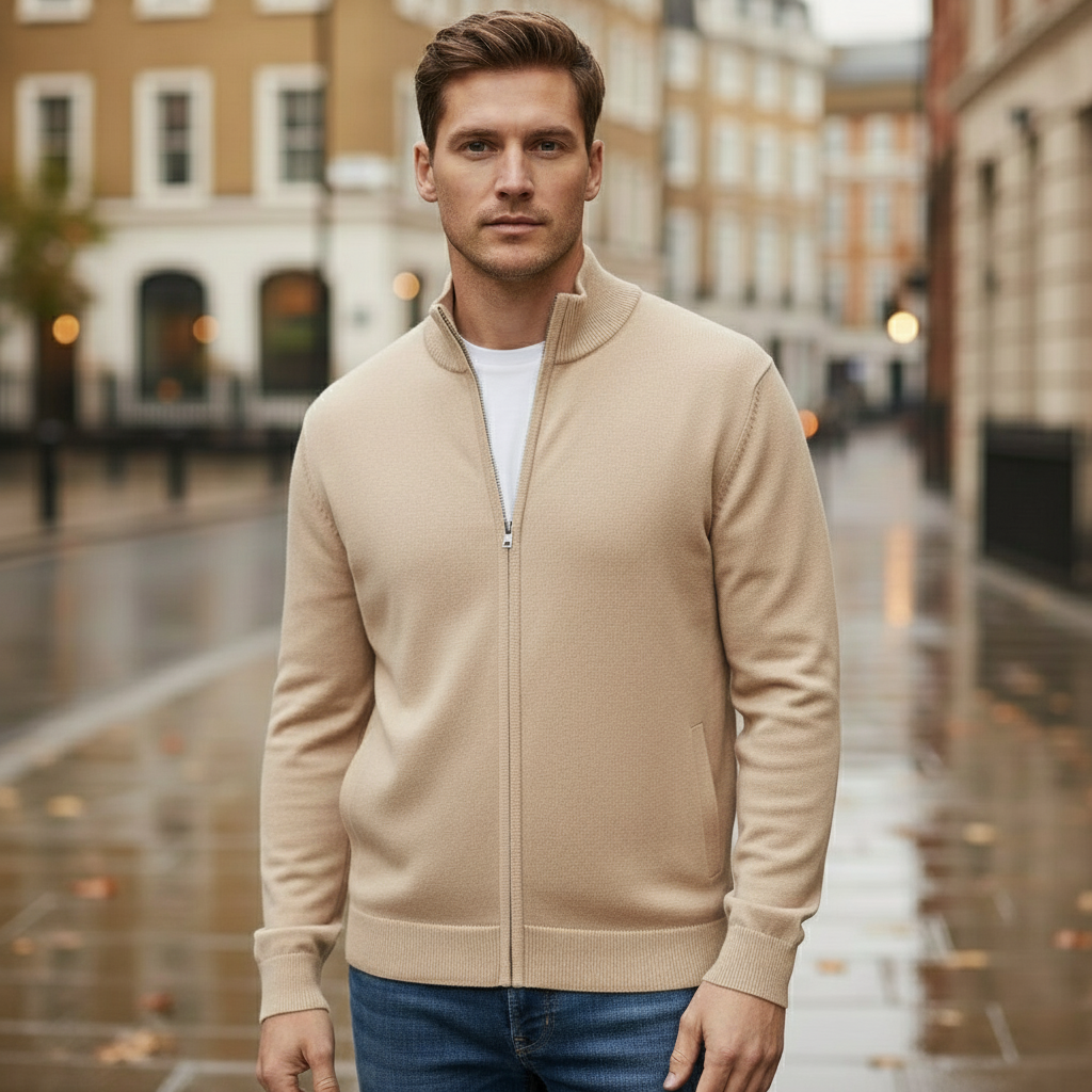 Sena – Men’s Sweater | Full Zip, Relaxed Fit