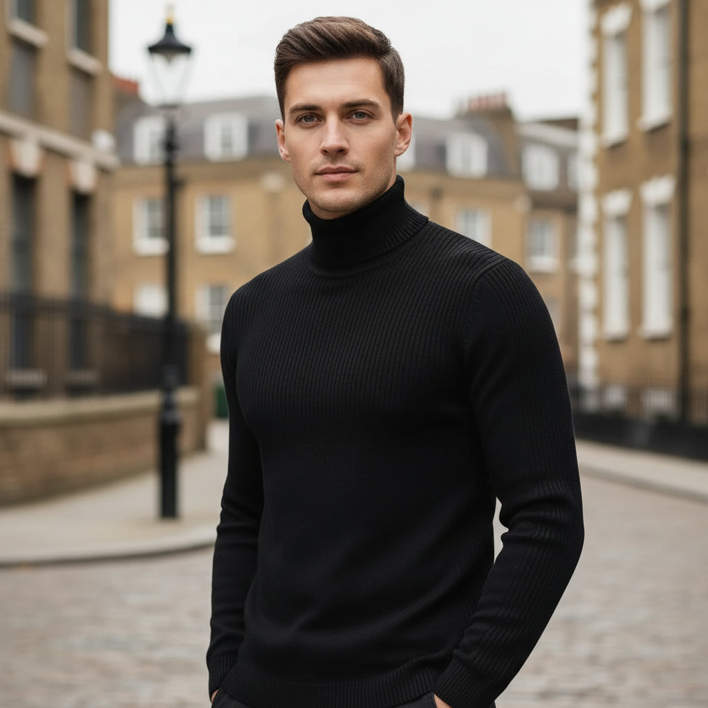 Sena – Men’s Turtleneck | Soft Knit, Slim Fit 8